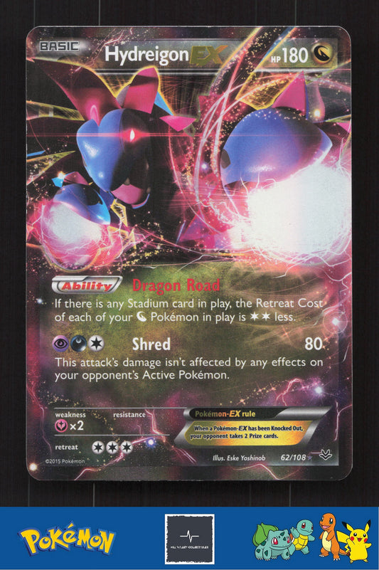 2015 Pokemon XY Roaring Skies 62/108 Hydreigon EX