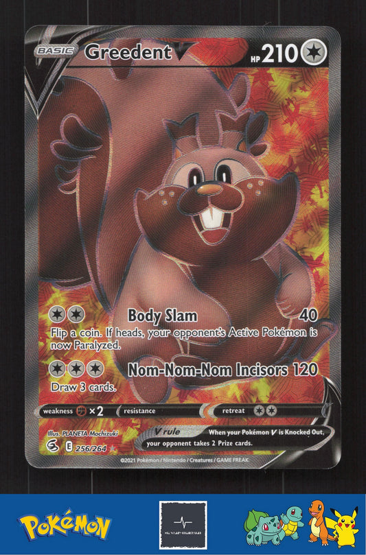 2021 Pokemon SWSH Fusion Strike 256/264 Greedent V