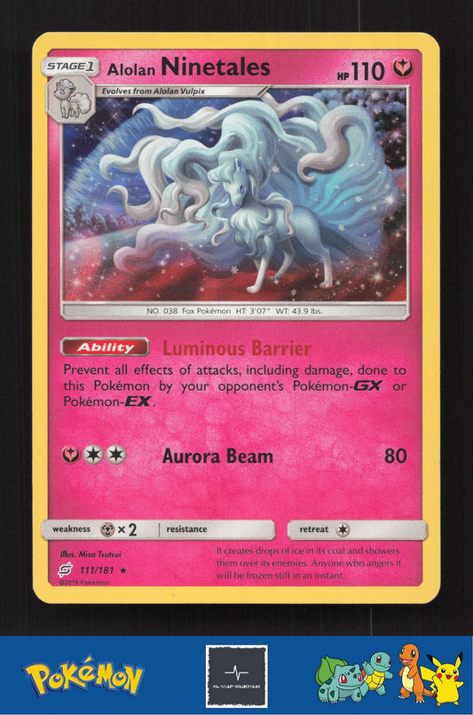 2019 Pokemon SM Team Up 111/181 Alolan Ninetales Holo