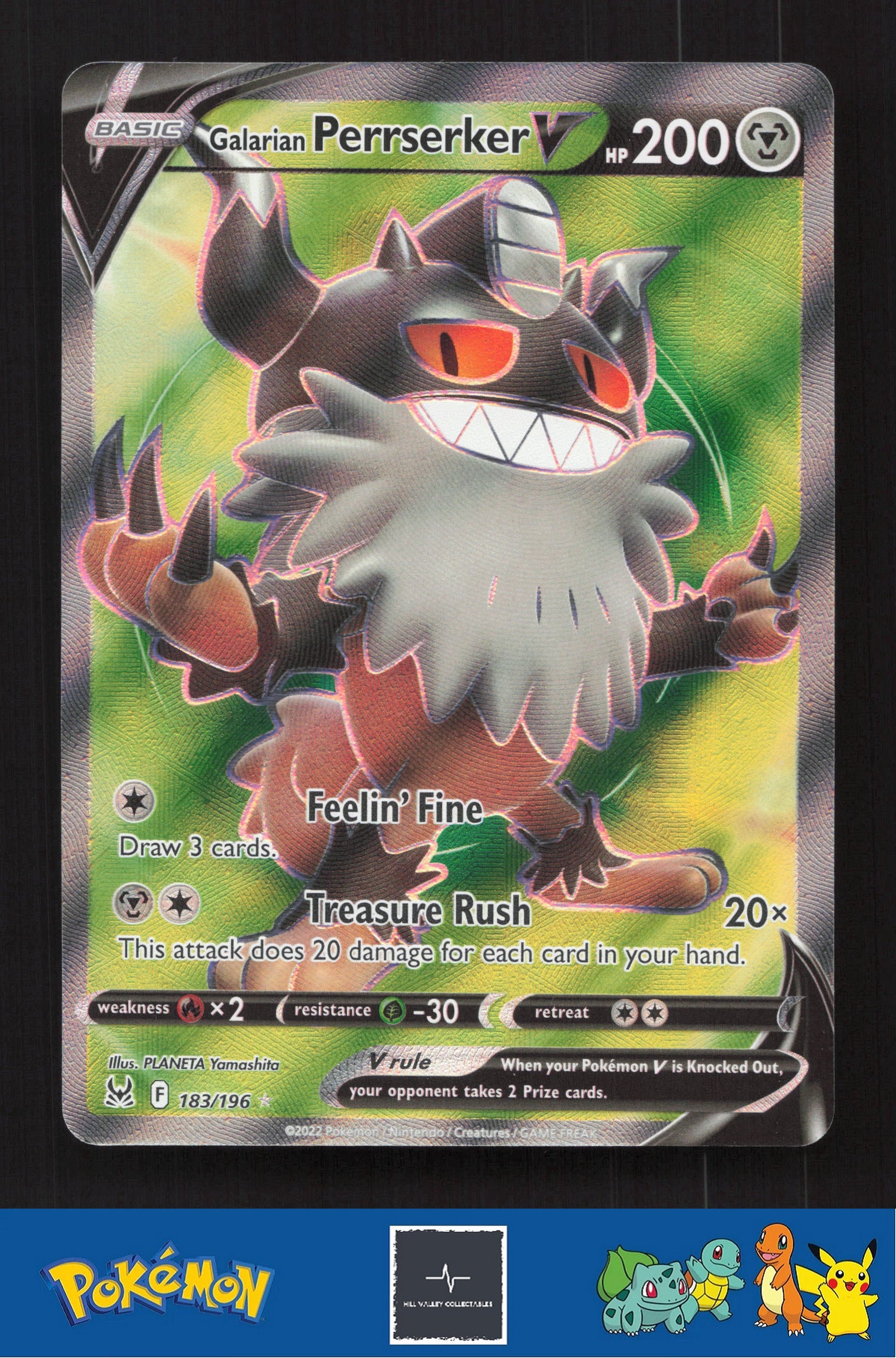 2022 Pokemon SWSH Lost Origin 183/196 Galarian Perrserker V