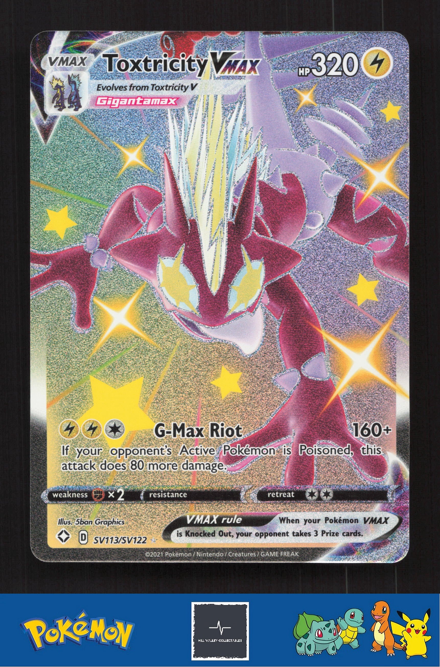 2021 Pokemon SWSH Shining Fates SV113/SV122 Toxtricity VMAX