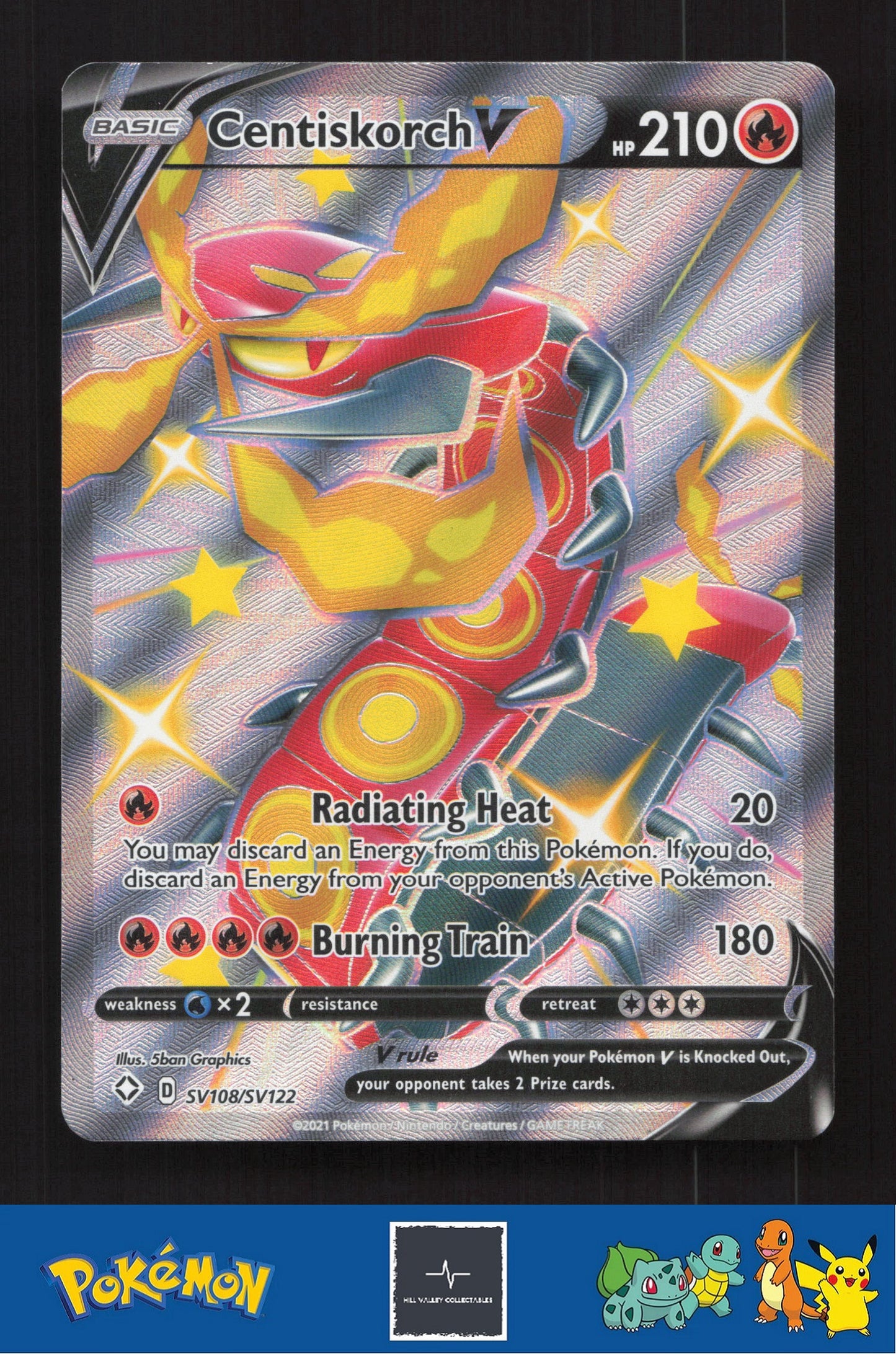 2021 Pokemon SWSH Shining Fates SV108/SV122 Centiskorch V