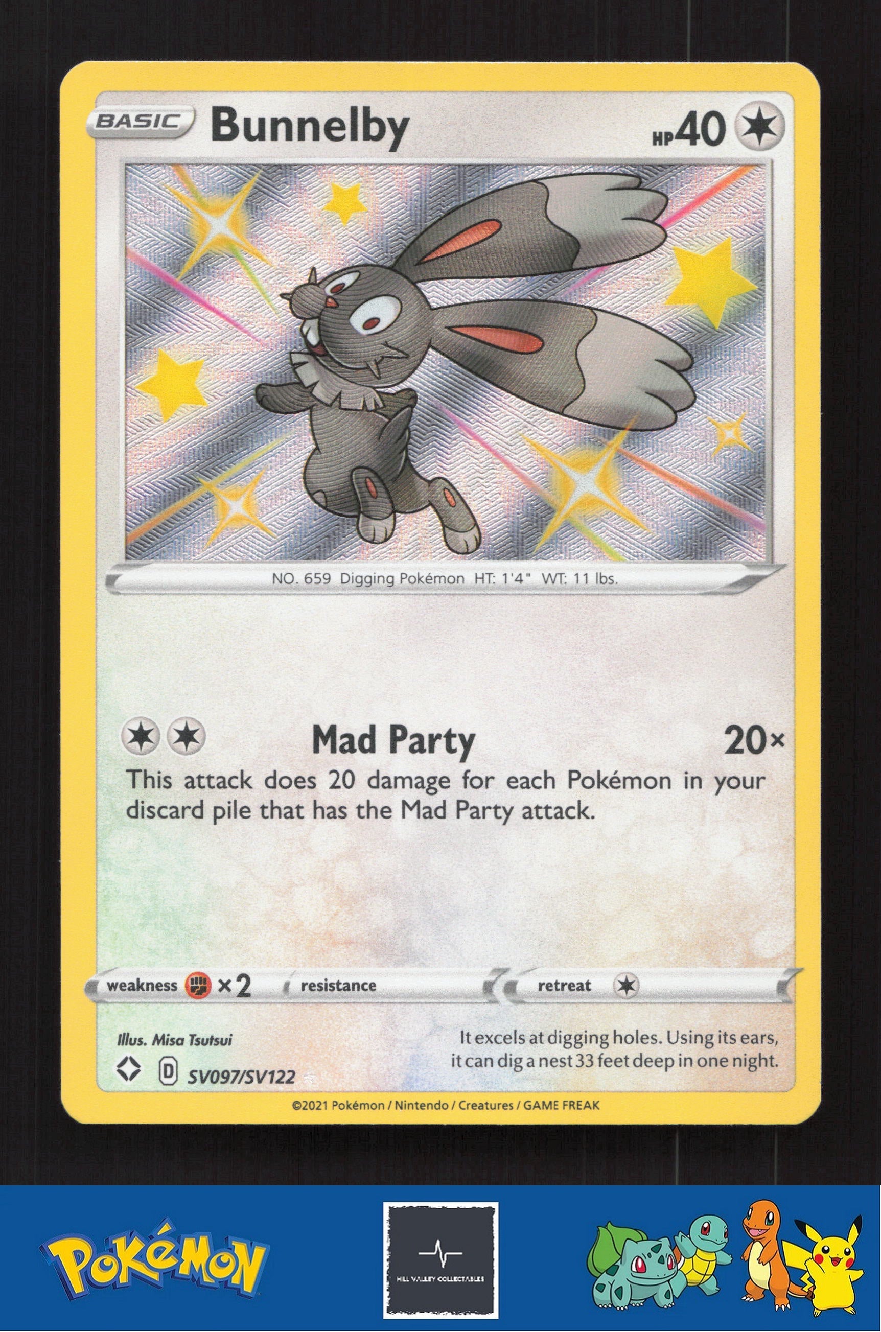 2021 Pokemon SWSH Shining Fates SV097/SV122 Bunnelby