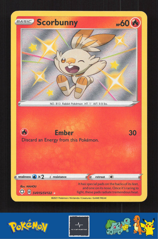 2021 Pokemon SWSH Shining Fates SV015/SV122 Scorbunny