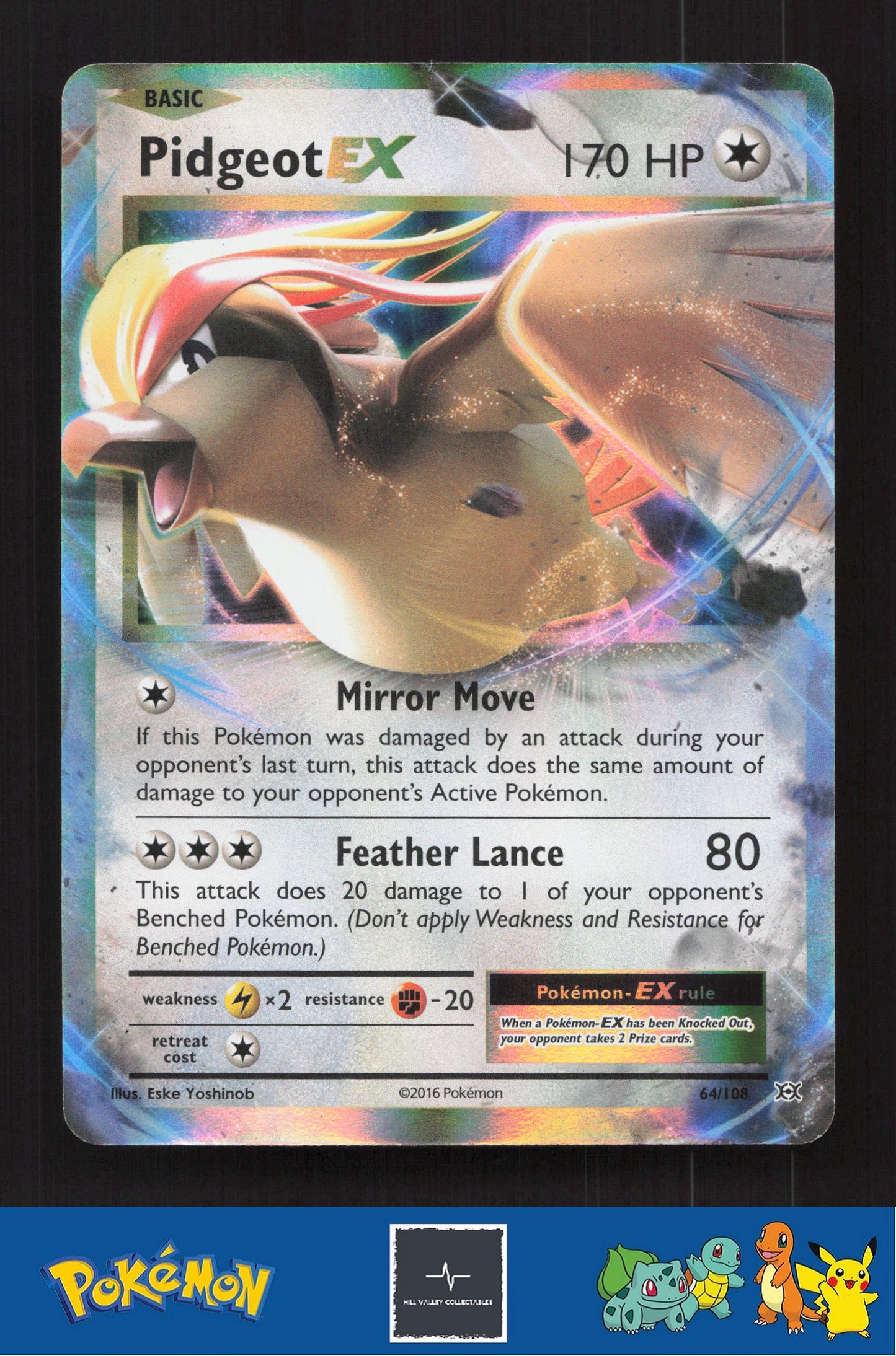 2016 Pokemon XY Evolutions 64/108 Pidgeot EX