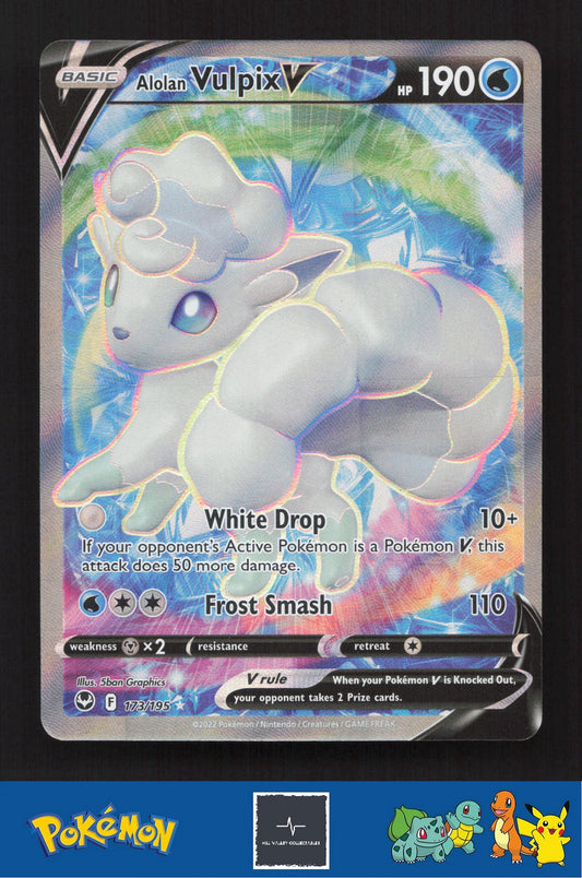 2022 Pokemon SWSH Silver Tempest 173/195 Alolan Vulpix V