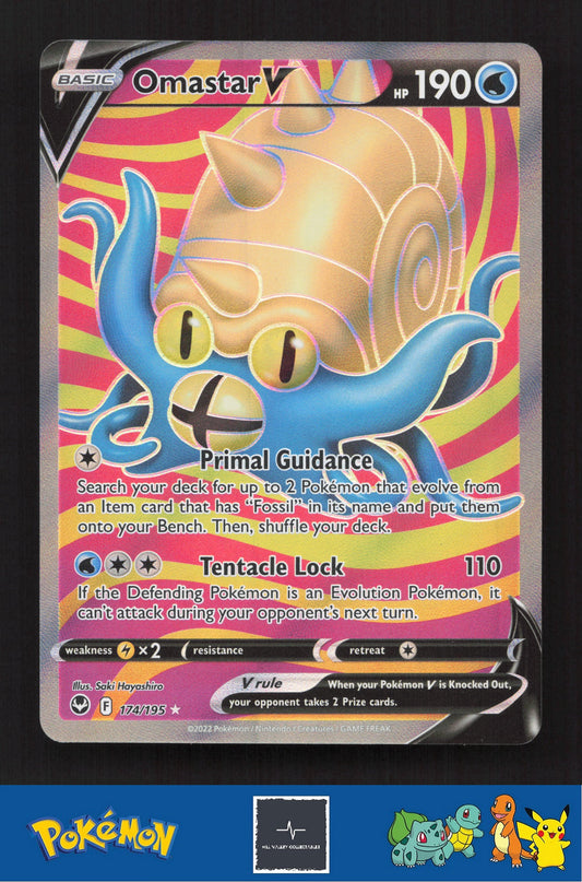 2022 Pokemon SWSH Silver Tempest 174/195 Omastar V