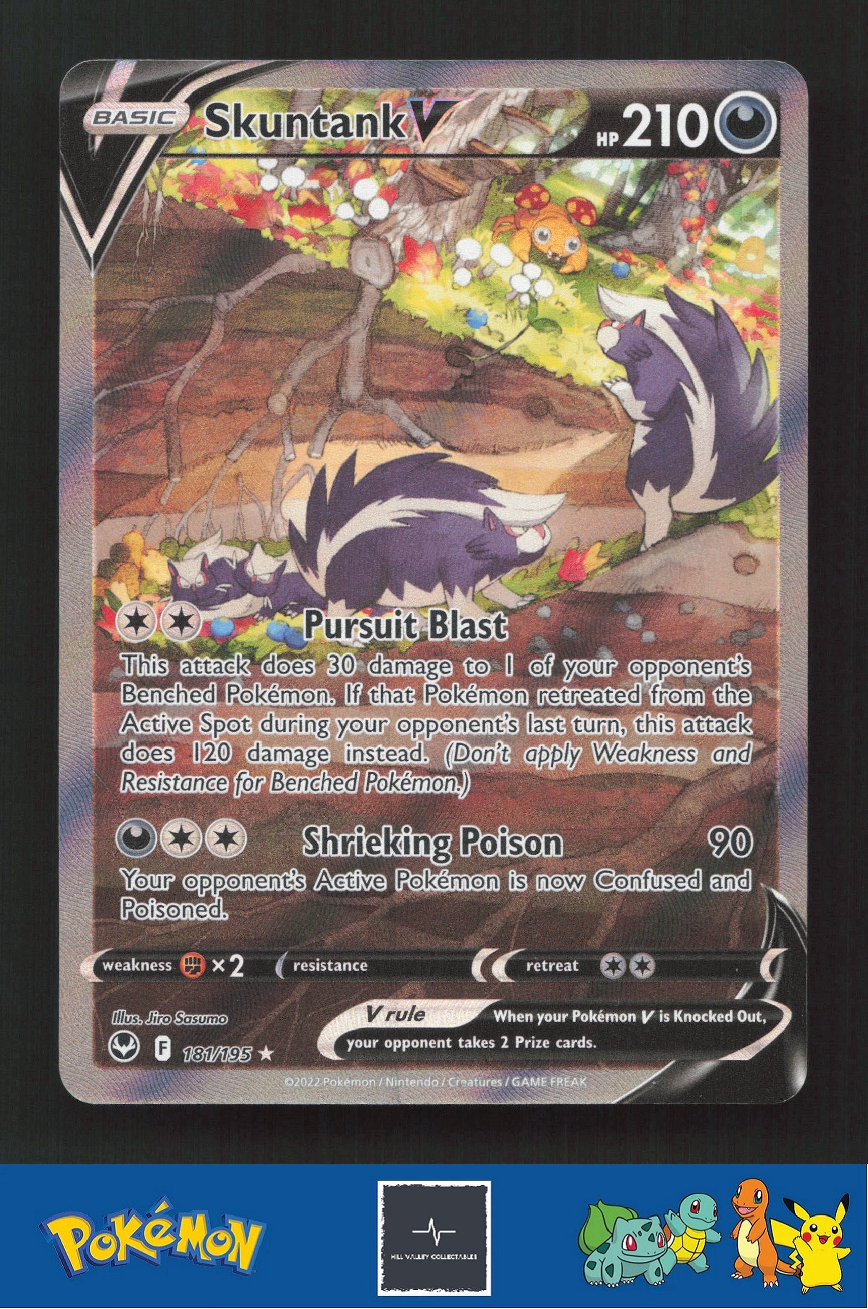 2022 Pokemon SWSH Silver Tempest 181/195 Skuntank V
