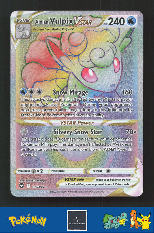 2022 Pokemon SWSH Silver Tempest 197/195 Alolan Vulpix Vstar