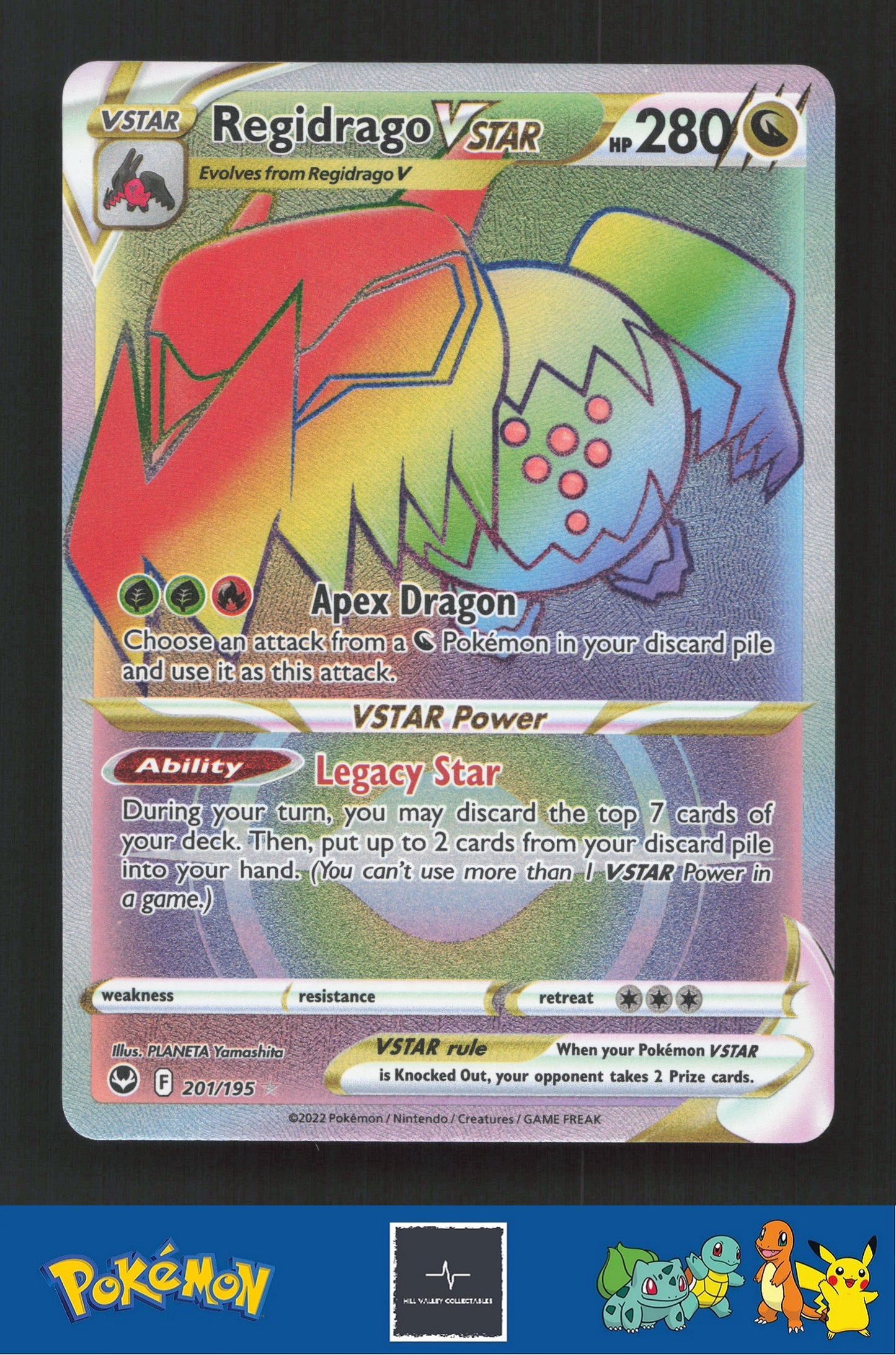 2022 Pokemon SWSH Silver Tempest 201/195 Regidrago Vstar