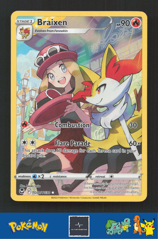 2022 Pokemon SWSH Silver Tempest TG01/TG30 Braixen