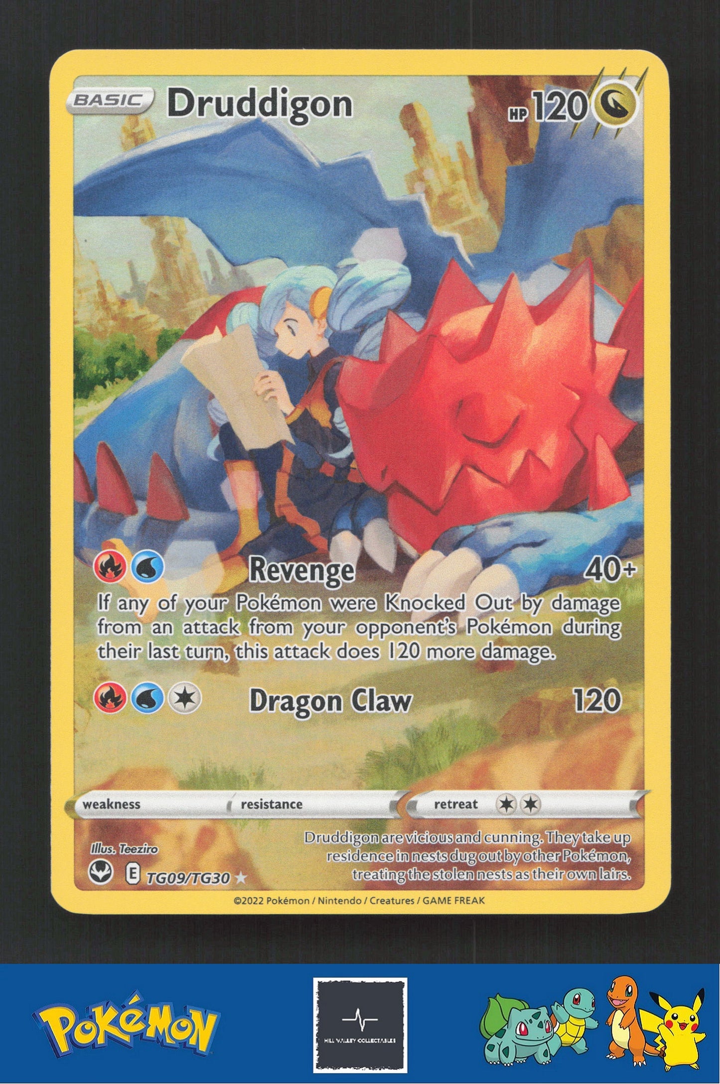 2022 Pokemon SWSH Silver Tempest TG09/TG30 Druddigon