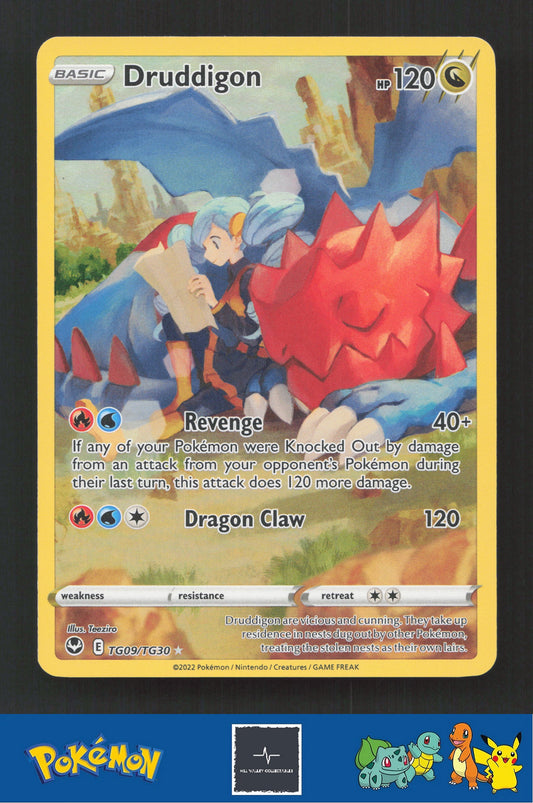 2022 Pokemon SWSH Silver Tempest TG09/TG30 Druddigon
