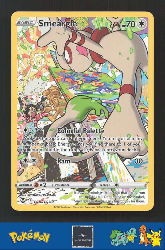2022 Pokemon SWSH Silver Tempest TG10/TG30 Smeargle