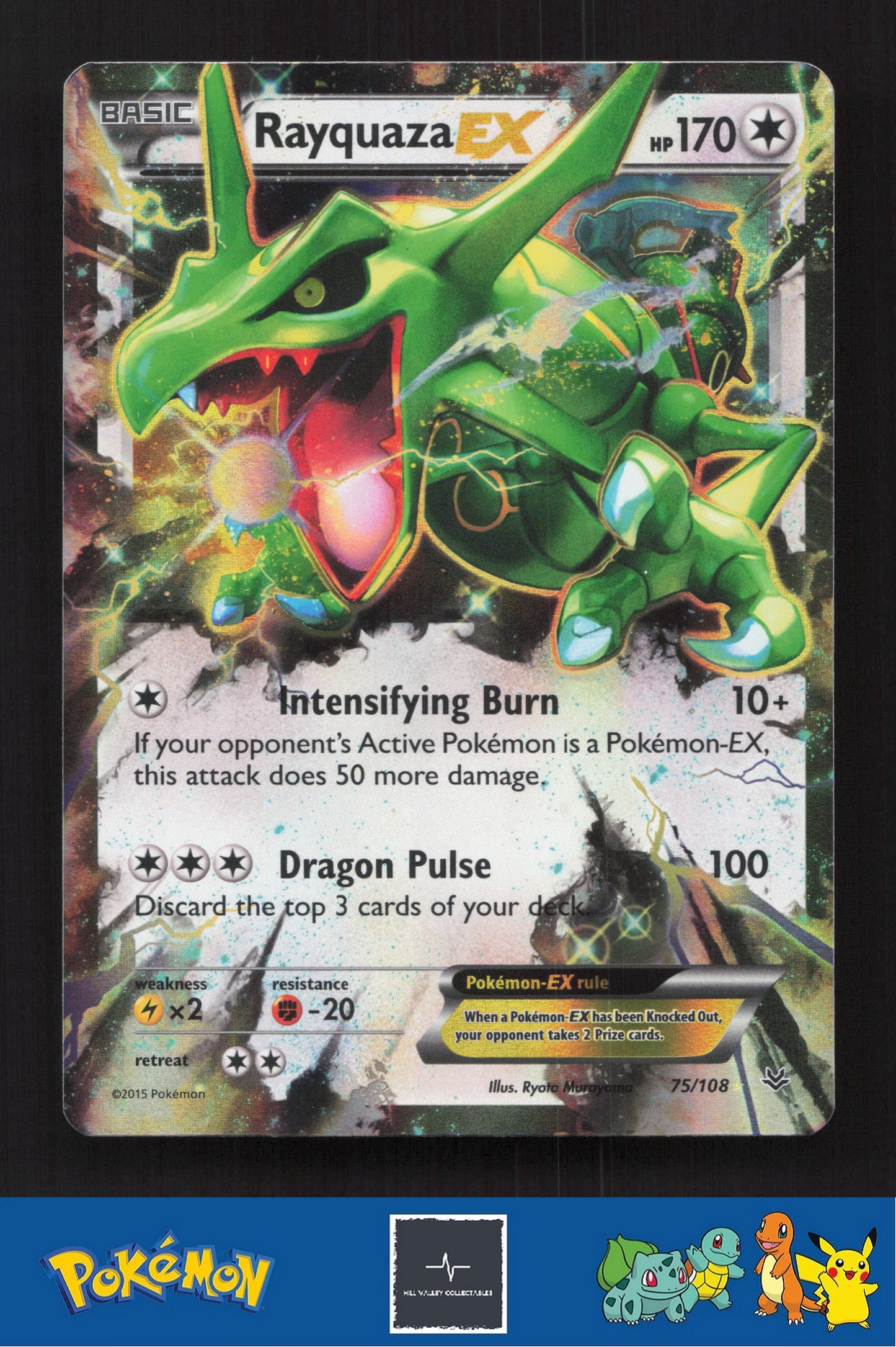 2015 Pokemon XY Roaring Skies 75/108 Rayquaza EX