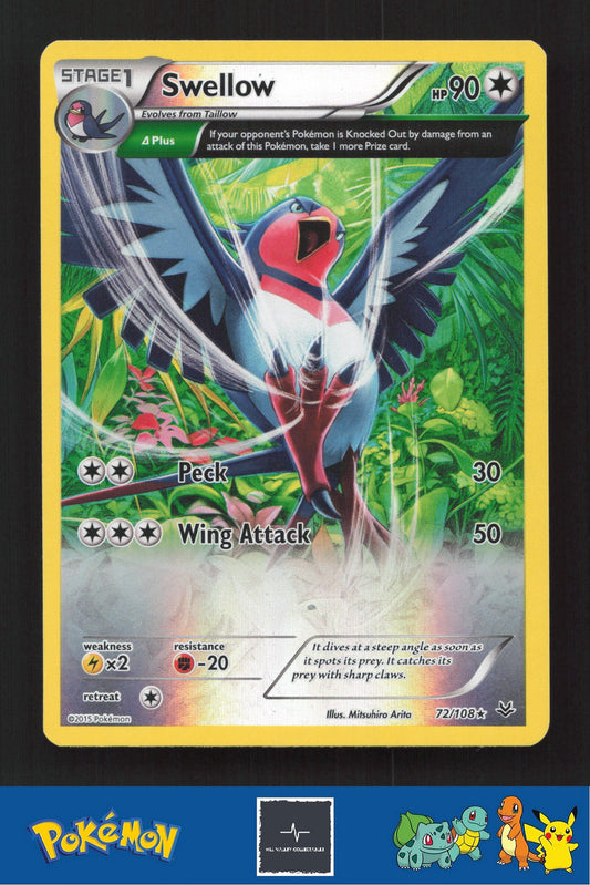 2015 Pokemon XY Roaring Skies 72/108 Swellow (Delta) Reverse