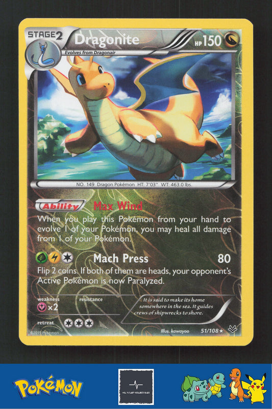 2015 Pokemon XY Roaring Skies 51/108 Dragonite Reverse