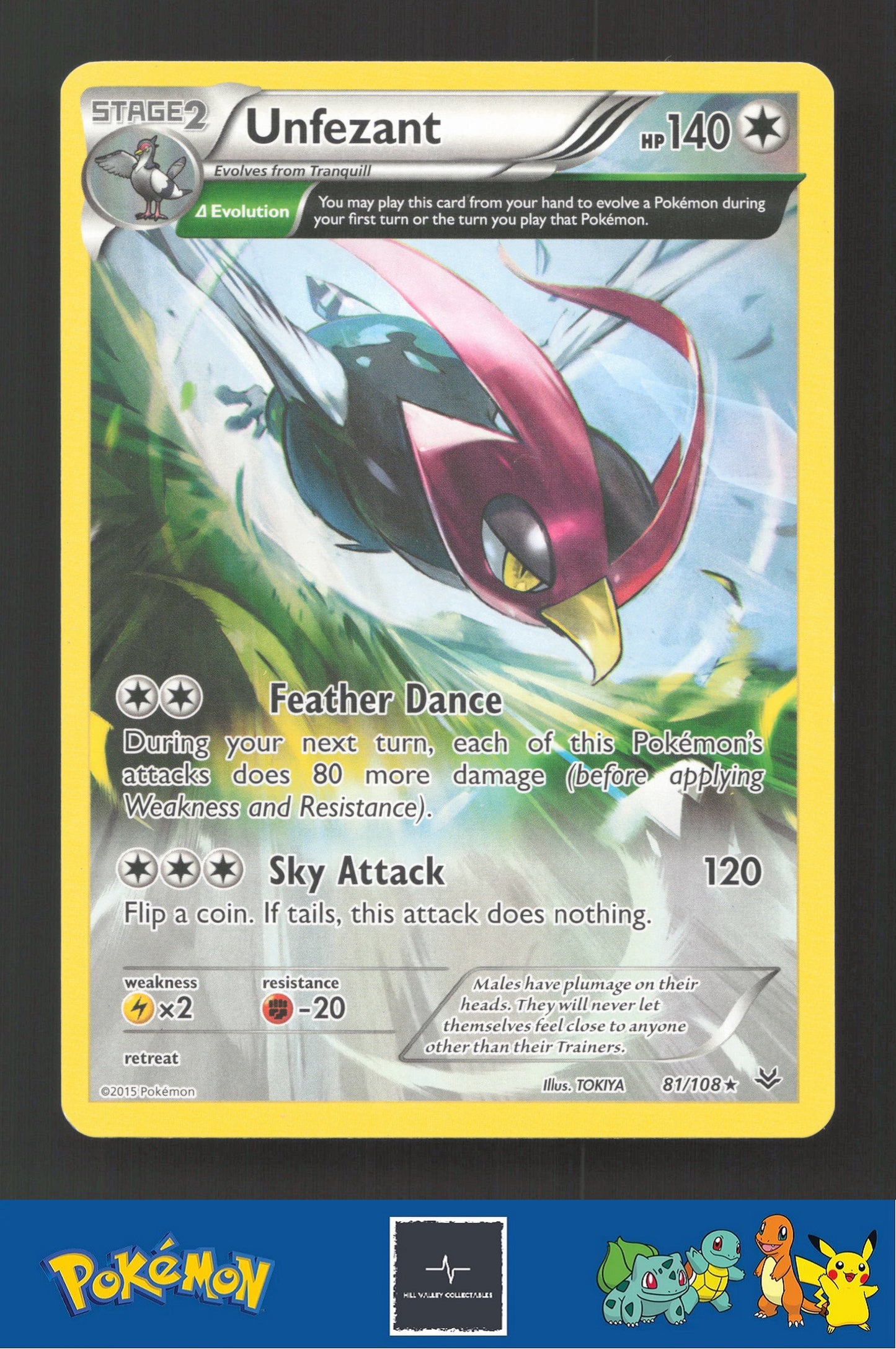 2015 Pokemon XY Roaring Skies 81/108 Unfezant (Delta)
