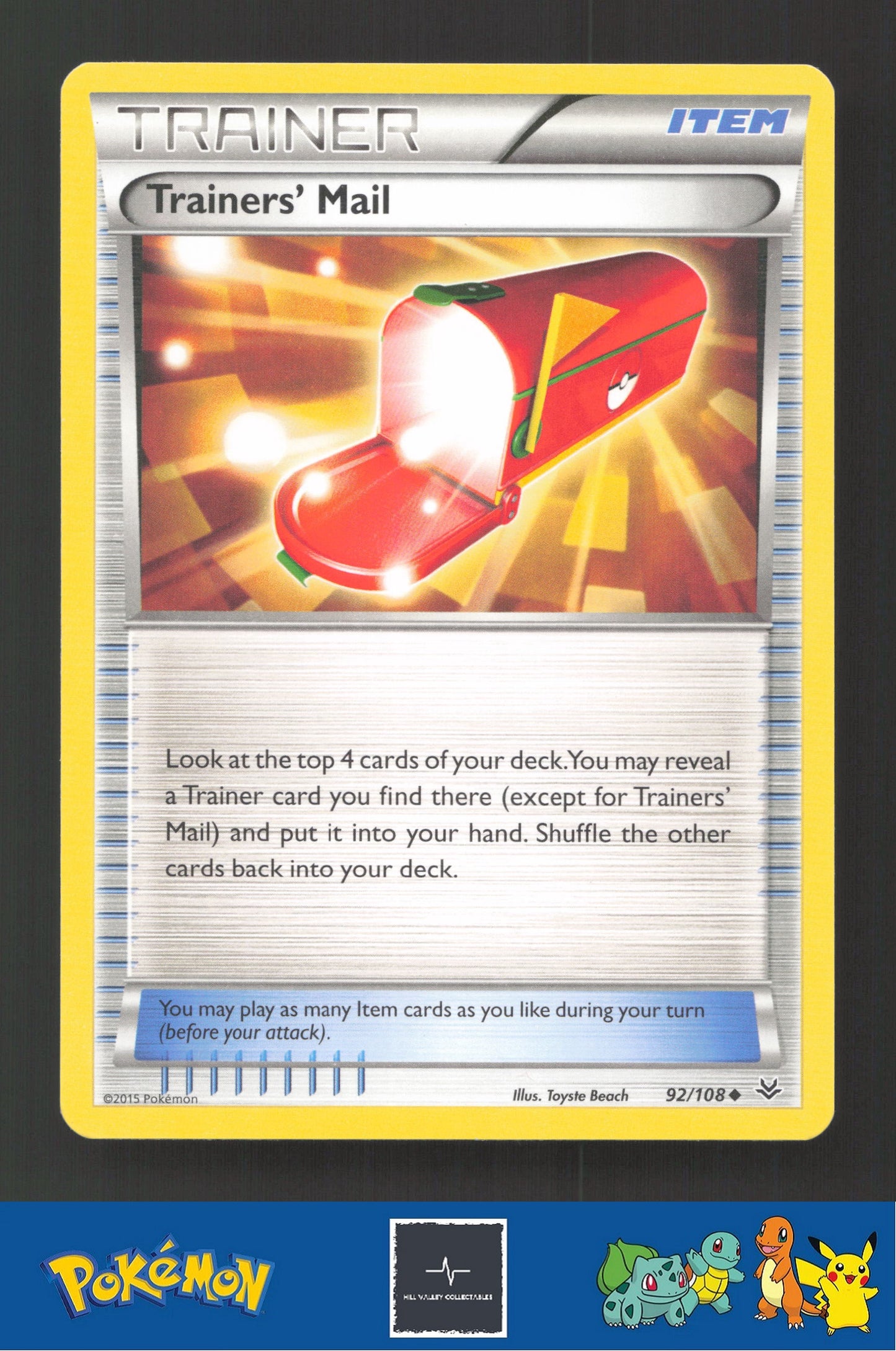 2015 Pokemon XY Roaring Skies 92/108 Trainers' Mail