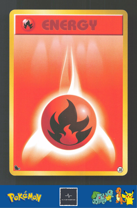1999 Japanese Pokemon Squirtle / Bulbasaur VHS Deck Fire Energy #28