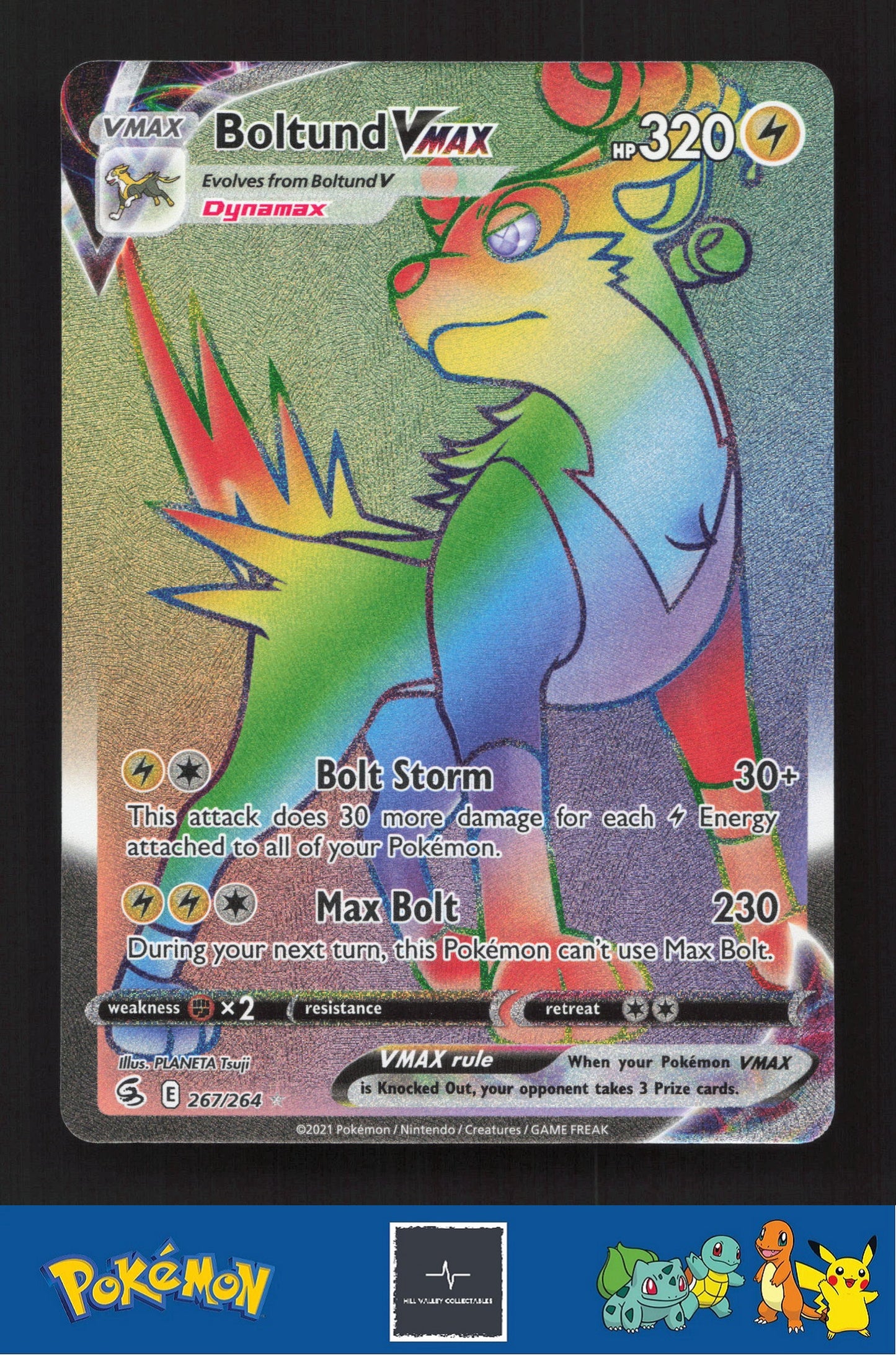 2021 Pokemon SWSH Fusion Strike 267/264 Boltund VMAX