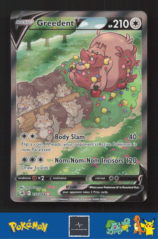 2021 Pokemon SWSH Fusion Strike 257/264 Greedent V