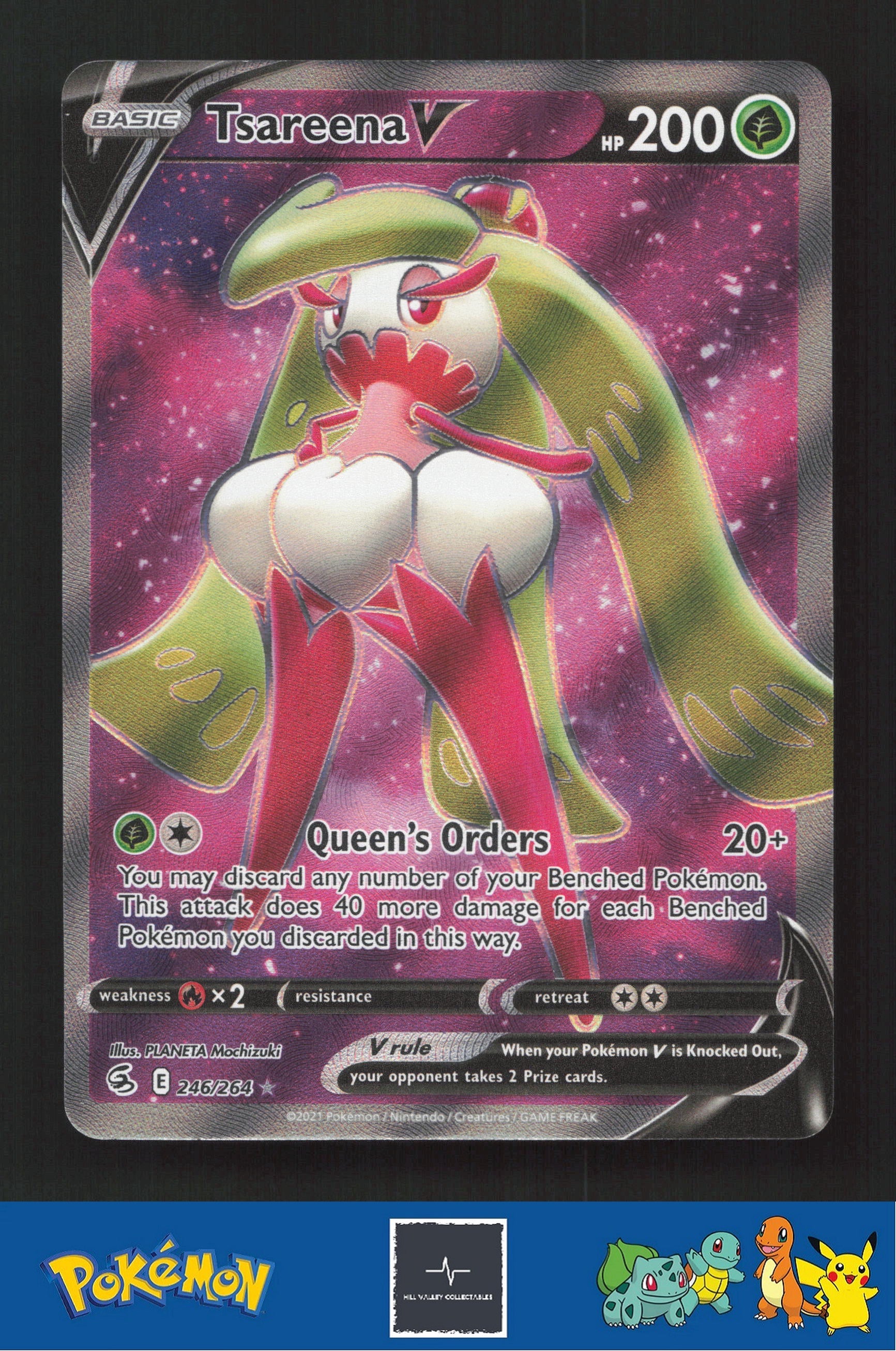 2021 Pokemon SWSH Fusion Strike 246/264 Tsareena V