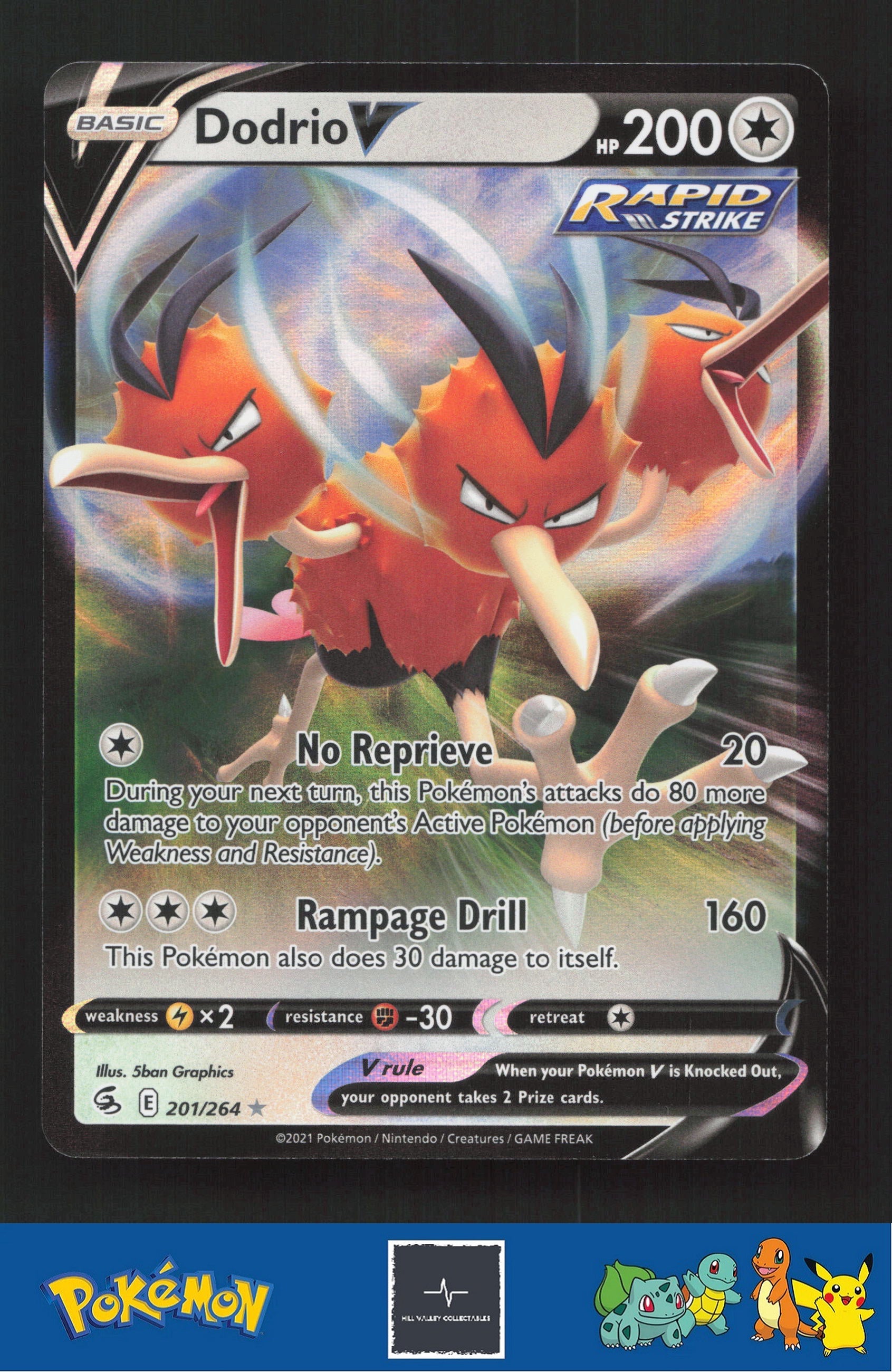 2021 Pokemon SWSH Fusion Strike 201/264 Dodrio V