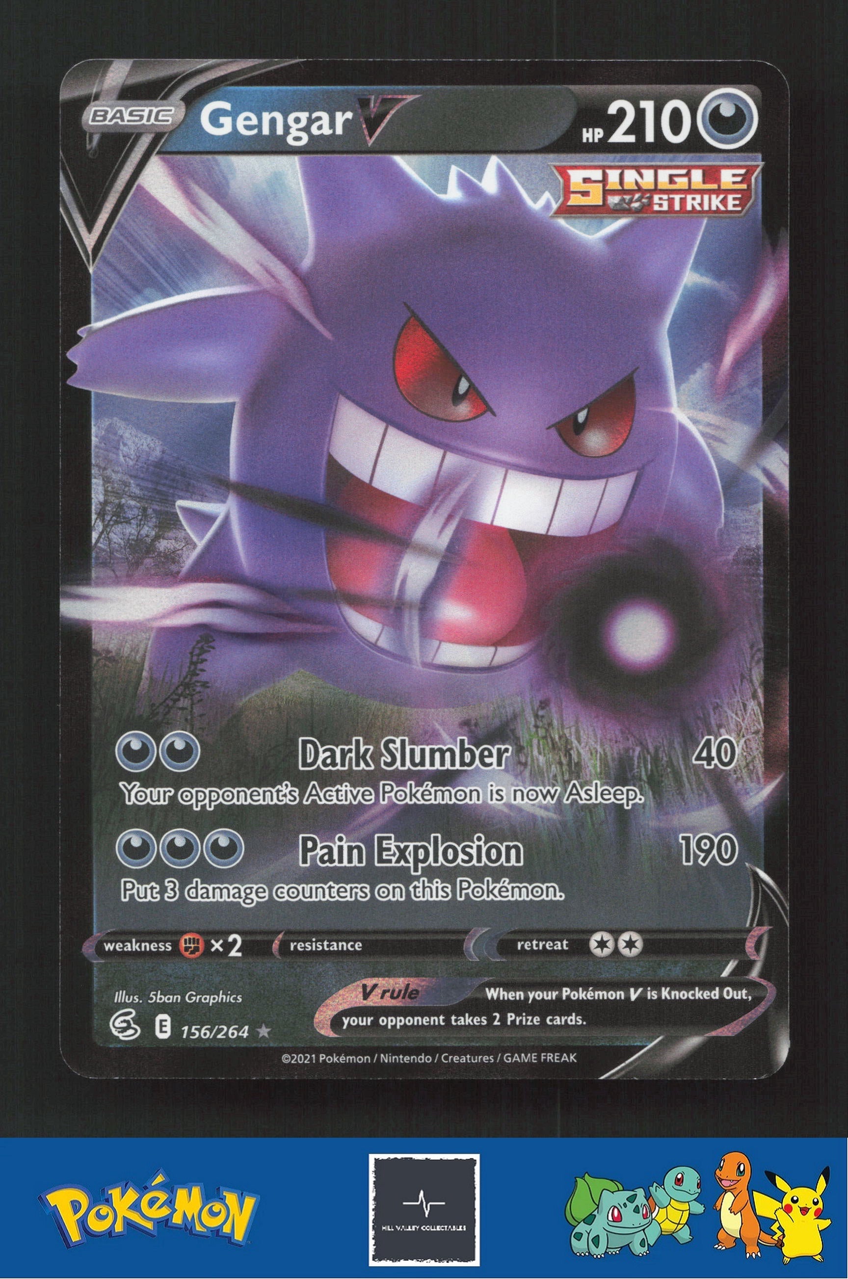 2021 Pokemon SWSH Fusion Strike 156/264 Gengar V