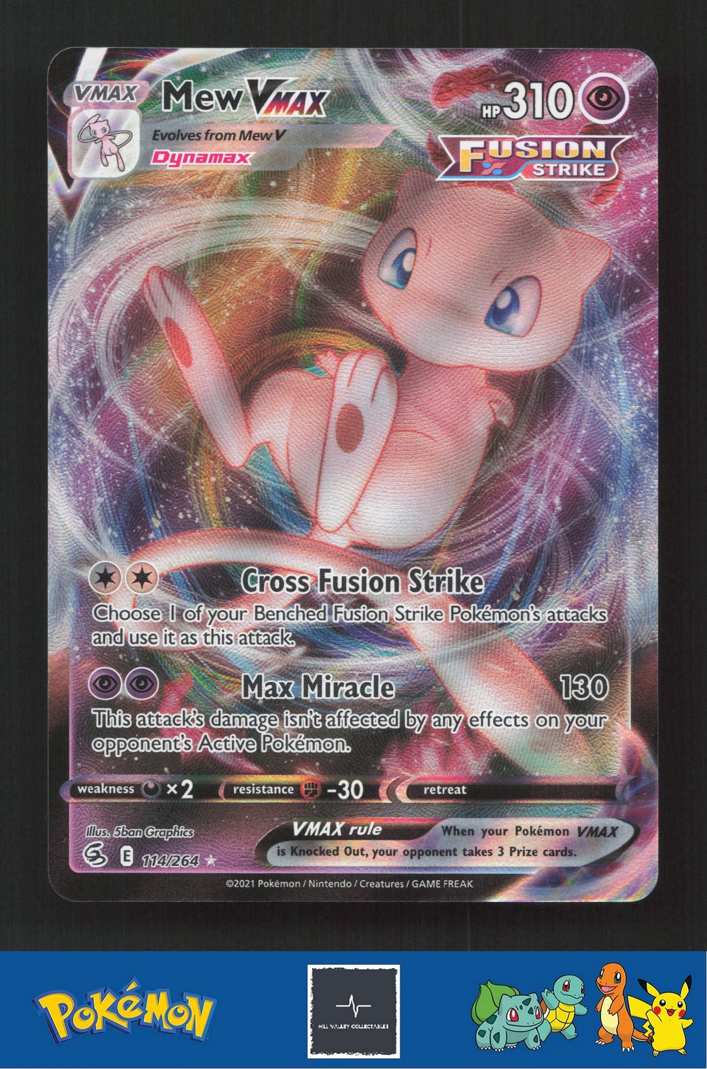 2021 Pokemon SWSH Fusion Strike 114/264 Mew VMAX