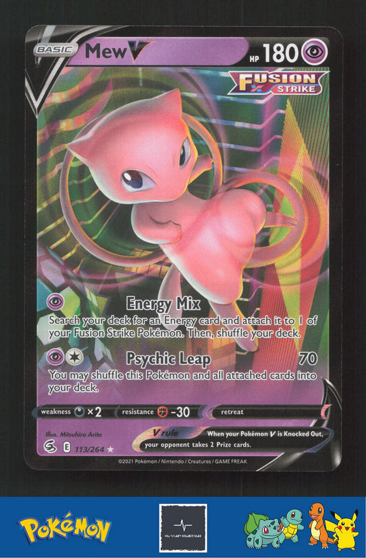 2021 Pokemon SWSH Fusion Strike 113/264 Mew V