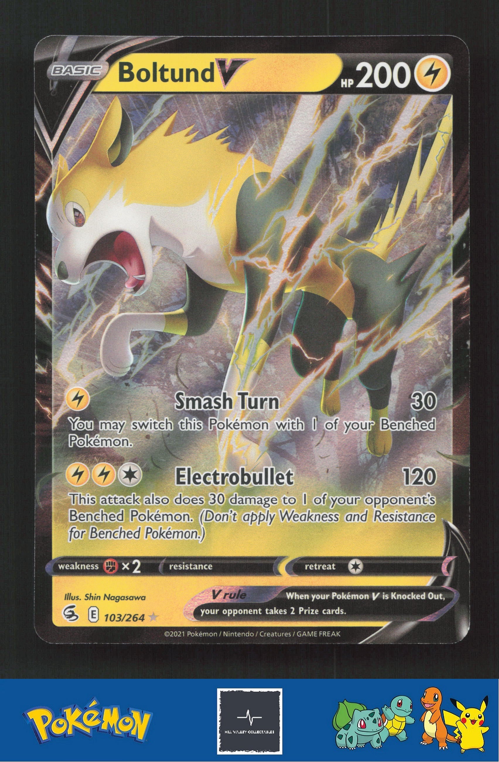 2021 Pokemon SWSH Fusion Strike 103/264 Boltund V