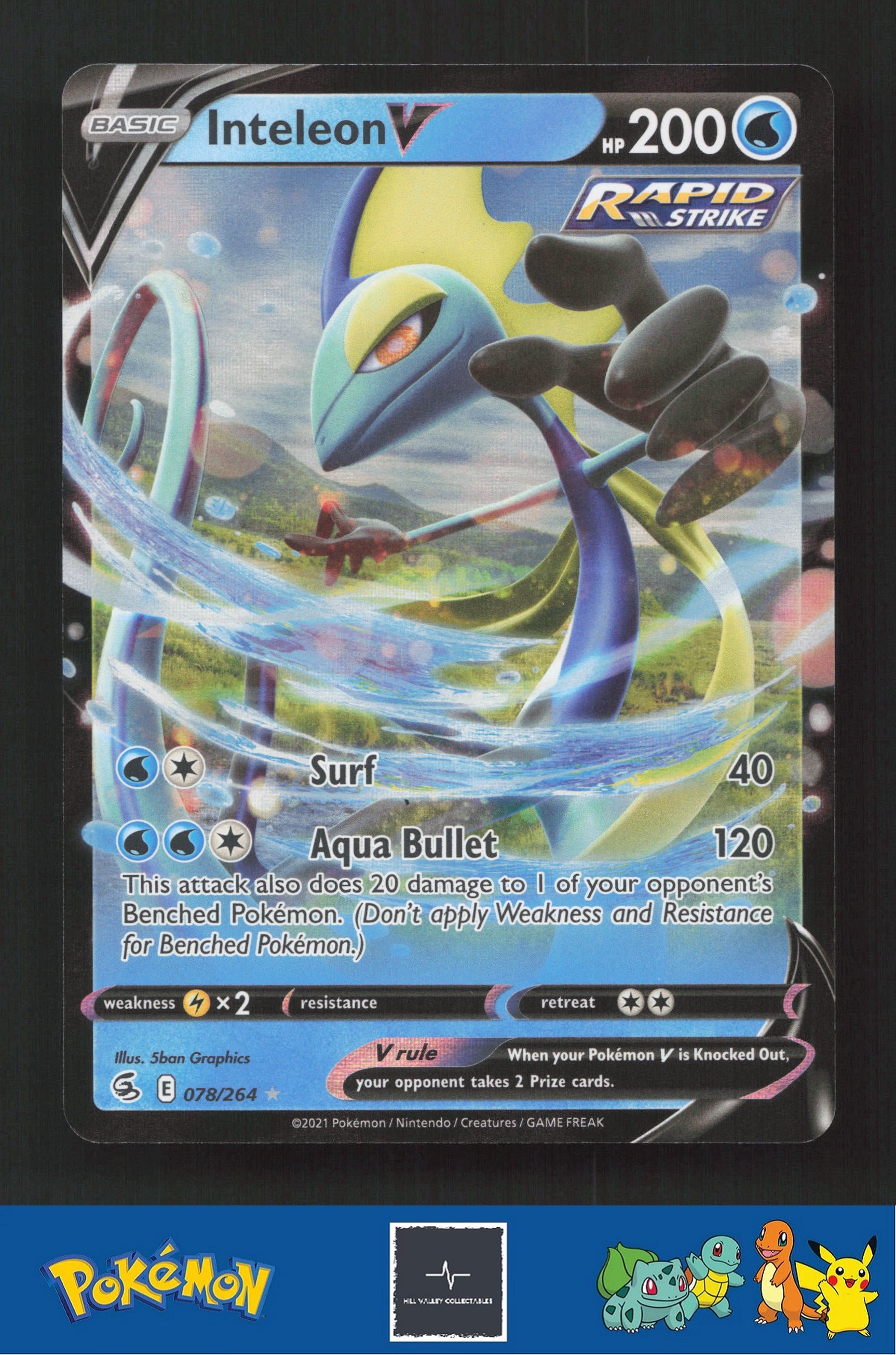 2021 Pokemon SWSH Fusion Strike 078/264 Inteleon V