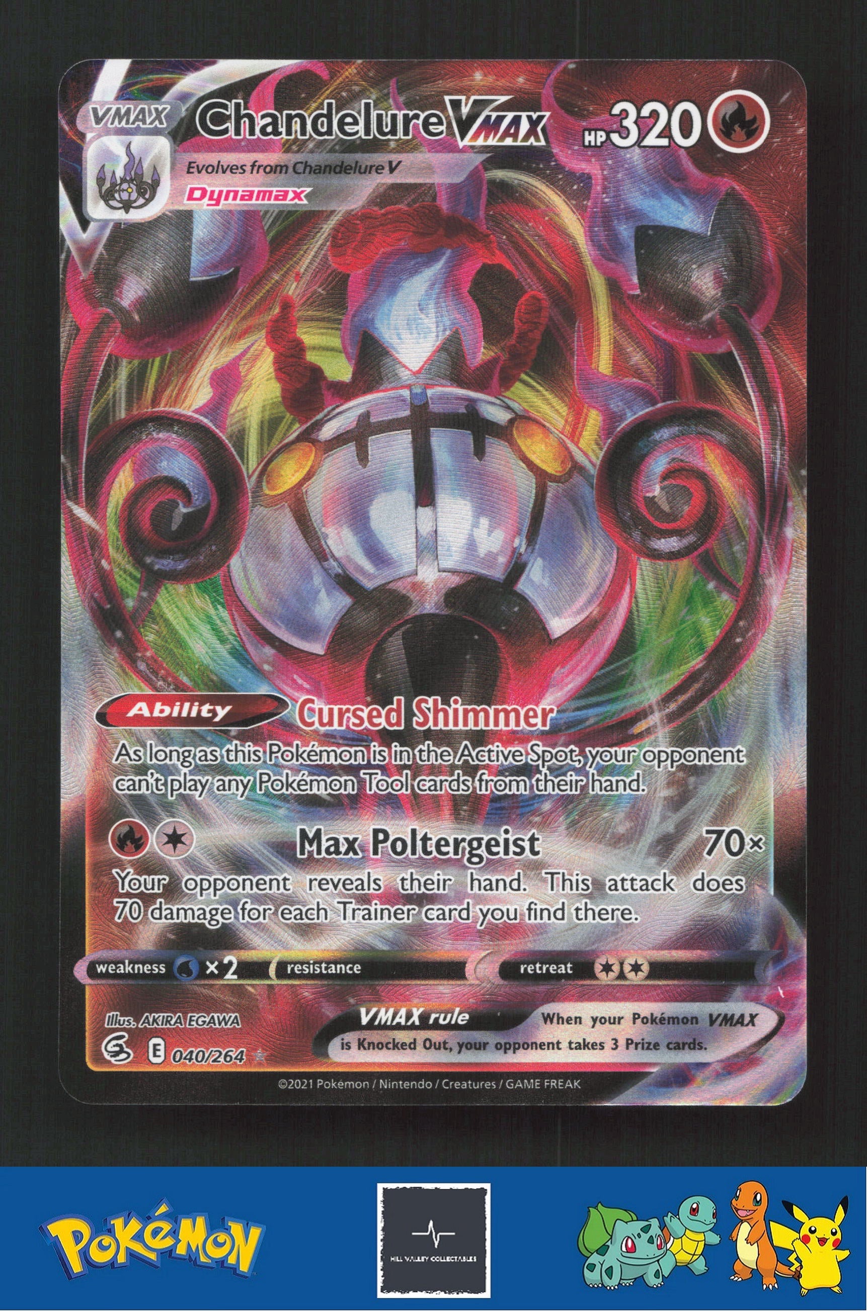 2021 Pokemon SWSH Fusion Strike 040/264 Chandelure VMAX