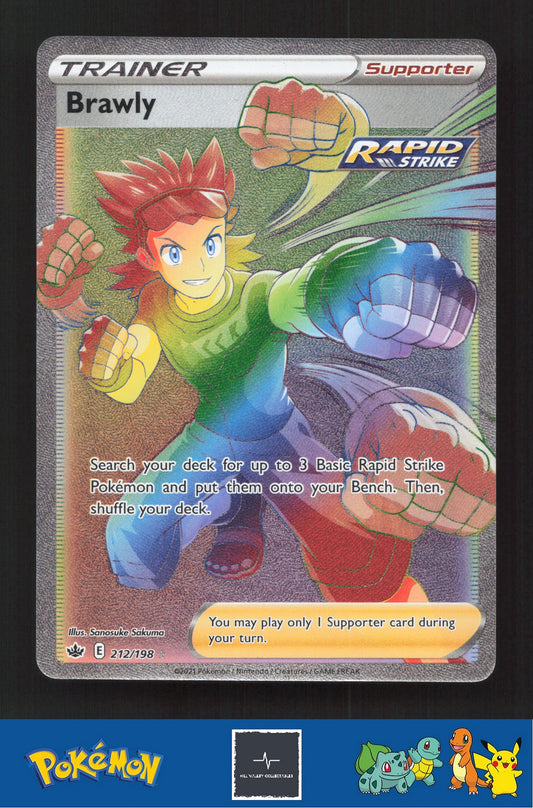2021 Pokemon SWSH Chilling Reign 212/198 Brawly