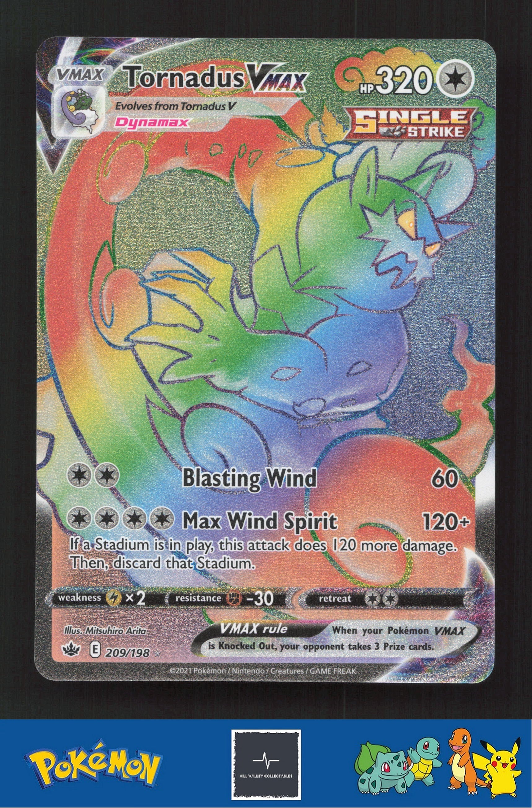2021 Pokemon SWSH Chilling Reign 209/198 Tornadus VMAX