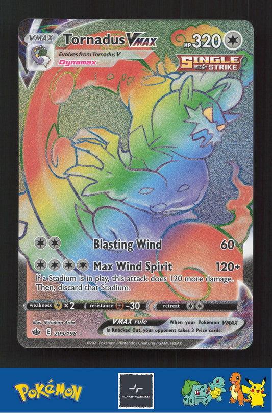 2021 Pokemon SWSH Chilling Reign 209/198 Tornadus VMAX