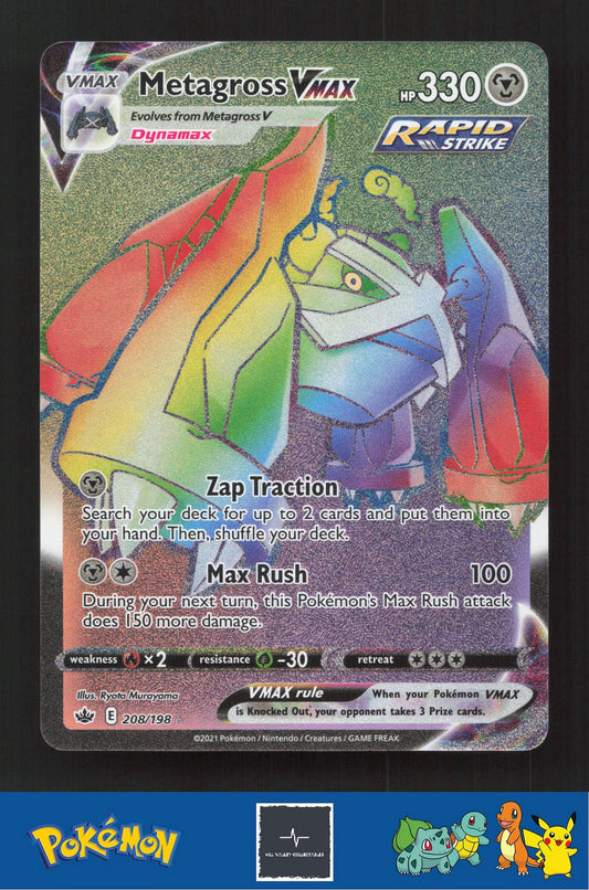 2021 Pokemon SWSH Chilling Reign 208/198 Metagross VMAX