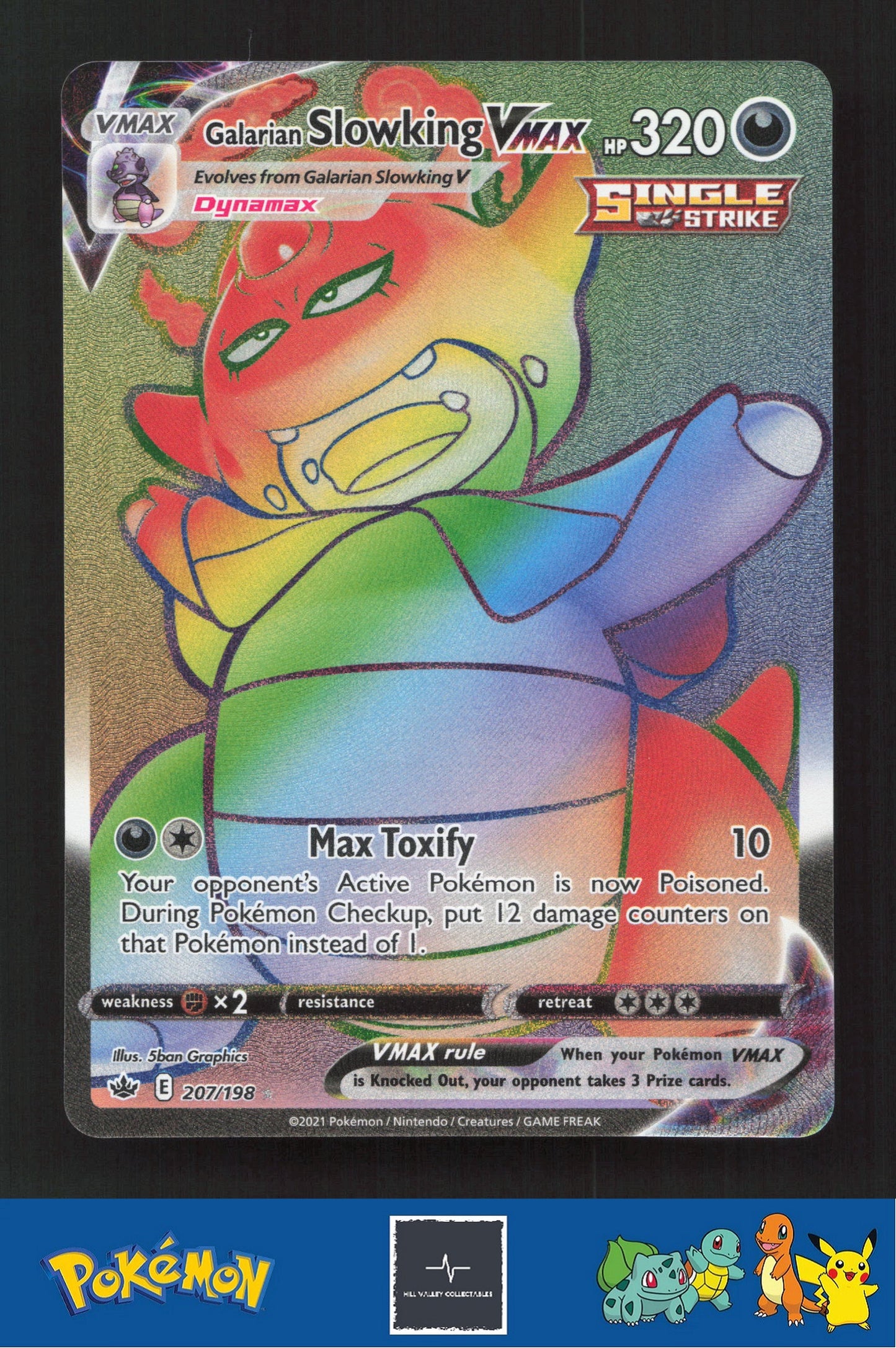 2021 Pokemon SWSH Chilling Reign 207/198 Galarian Slowking VMAX