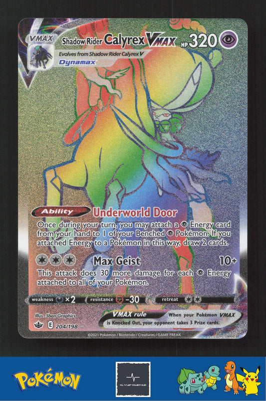 2021 Pokemon SWSH Chilling Reign 204/198 Shadow Rider Calyrex VMAX