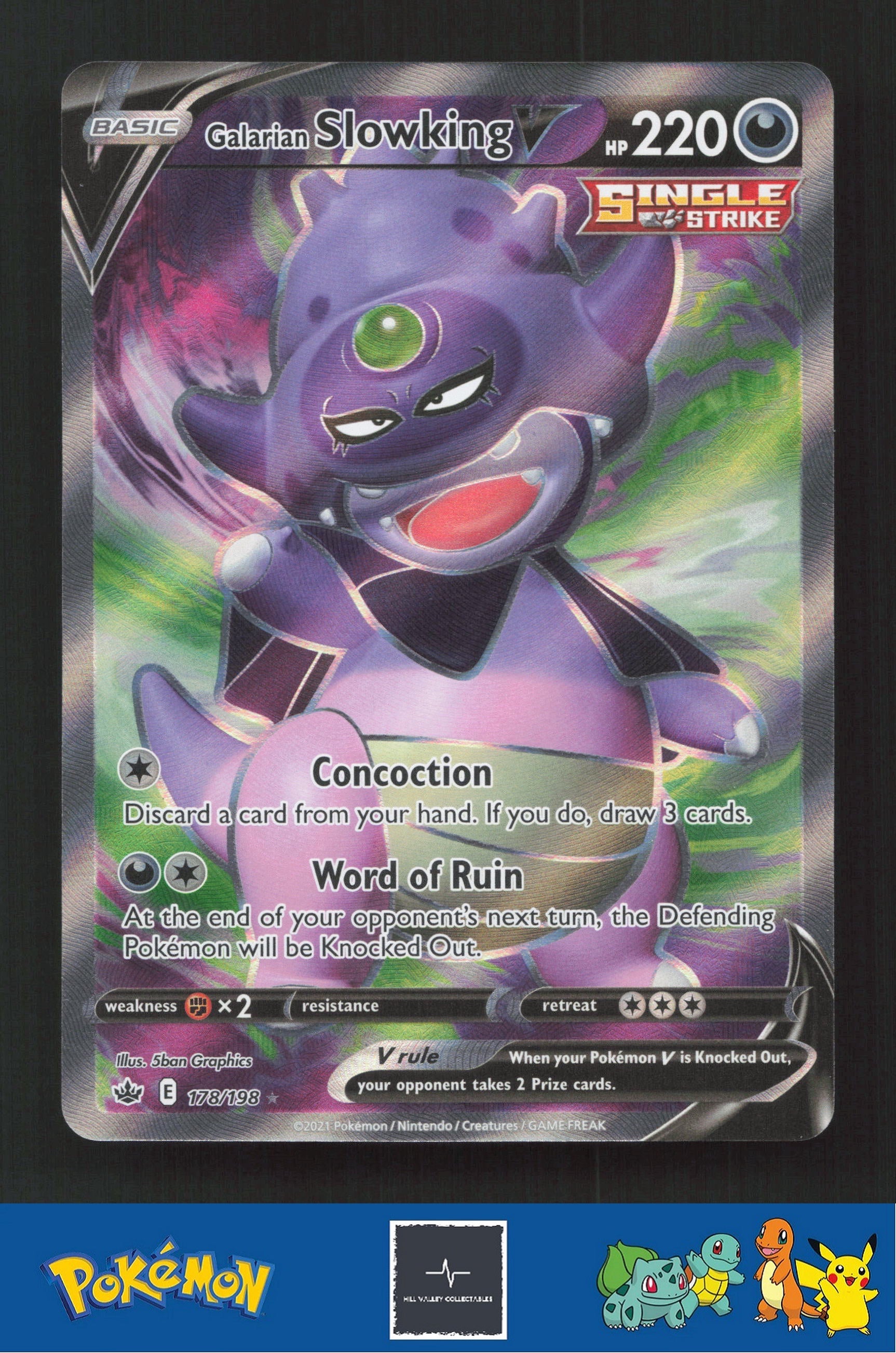 2021 Pokemon SWSH Chilling Reign 178/198 Galarian Slowking V
