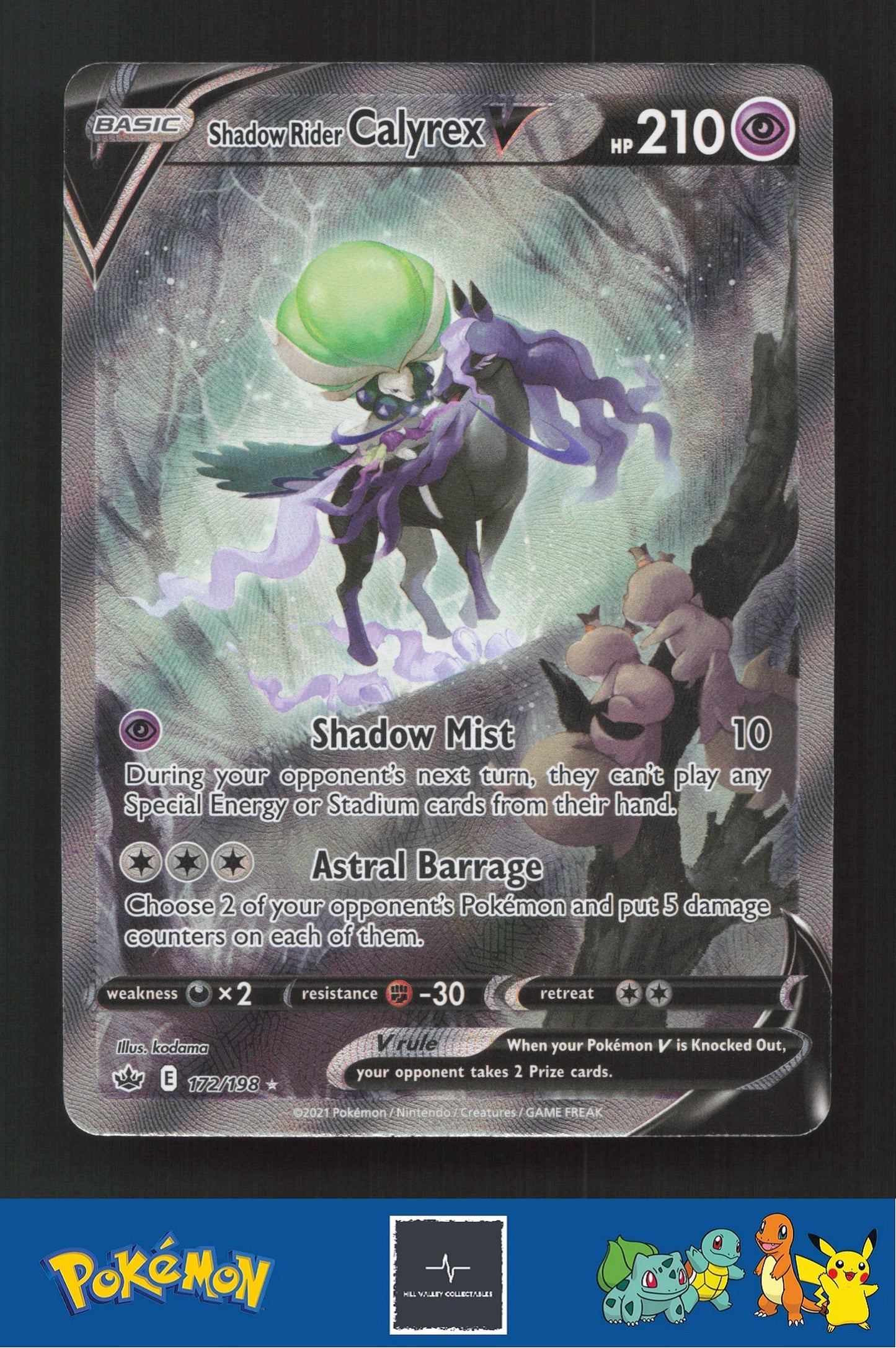 2021 Pokemon SWSH Chilling Reign 172/198 Shadow Rider Calyrex V