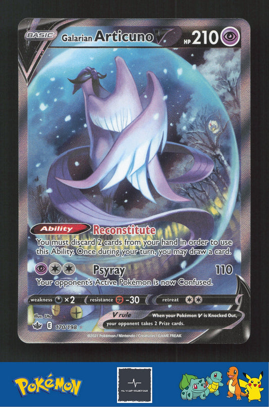 2021 Pokemon SWSH Chilling Reign 170/198 Galarian Articuno V