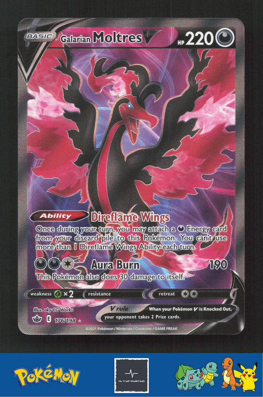 2021 Pokemon SWSH Chilling Reign 176/198 Galarian Moltres V