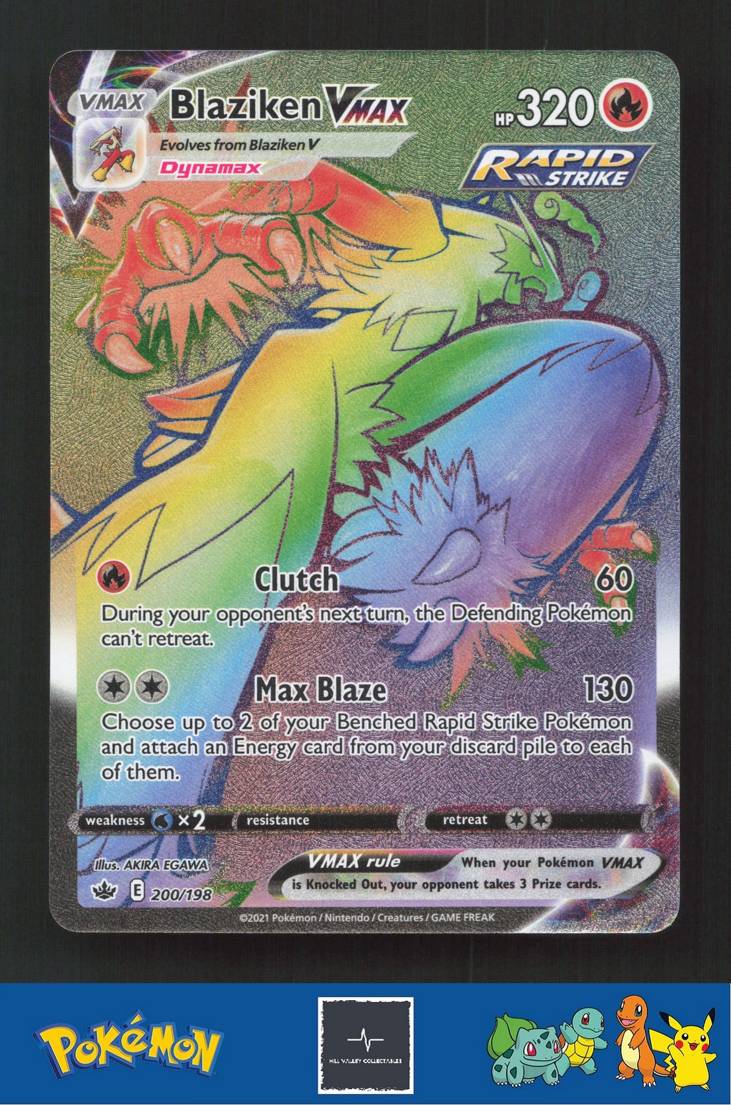 2021 Pokemon SWSH Chilling Reign 200/198 Blaziken VMAX