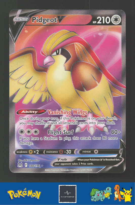 2022 Pokemon Lost Origin 188/196 Pidgeot V