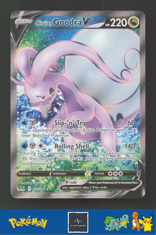 2022 Pokemon Lost Origin 187/196 Hisuian Goodra V