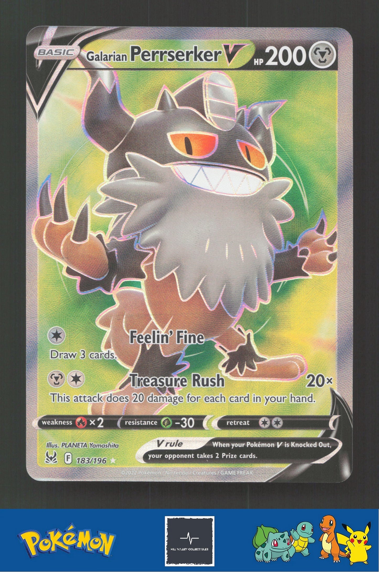2022 Pokemon Lost Origin 183/196 Galarian Perrserker V