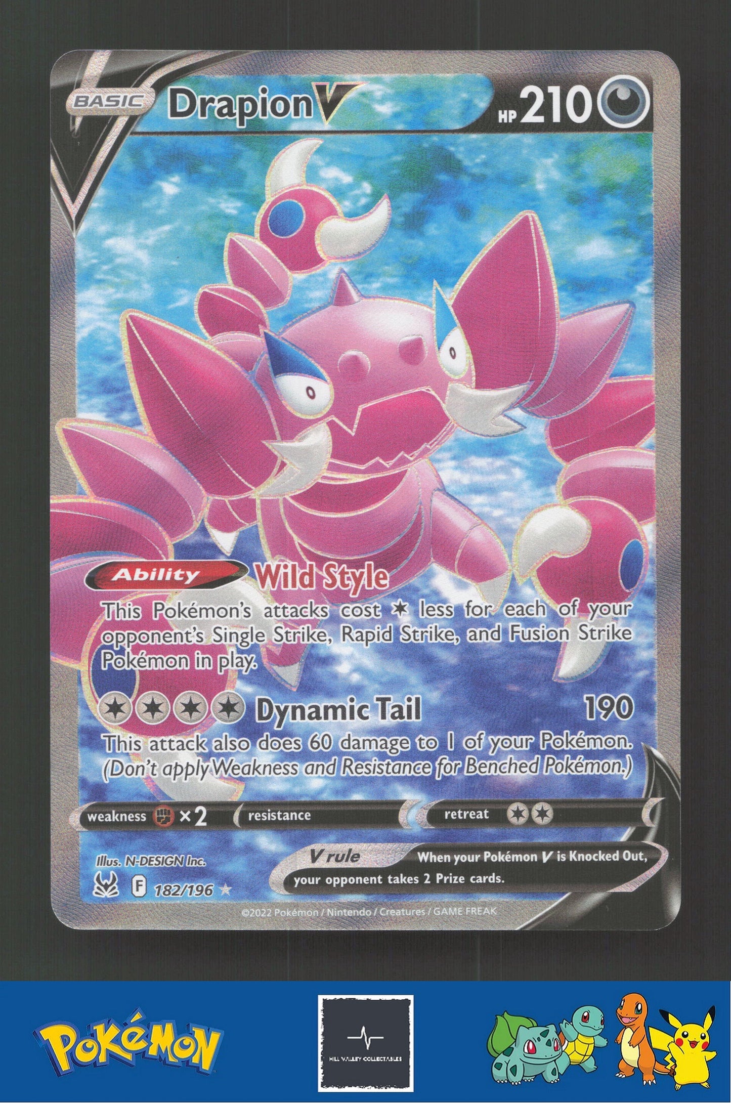 2022 Pokemon Lost Origin 182/196 Drapion V