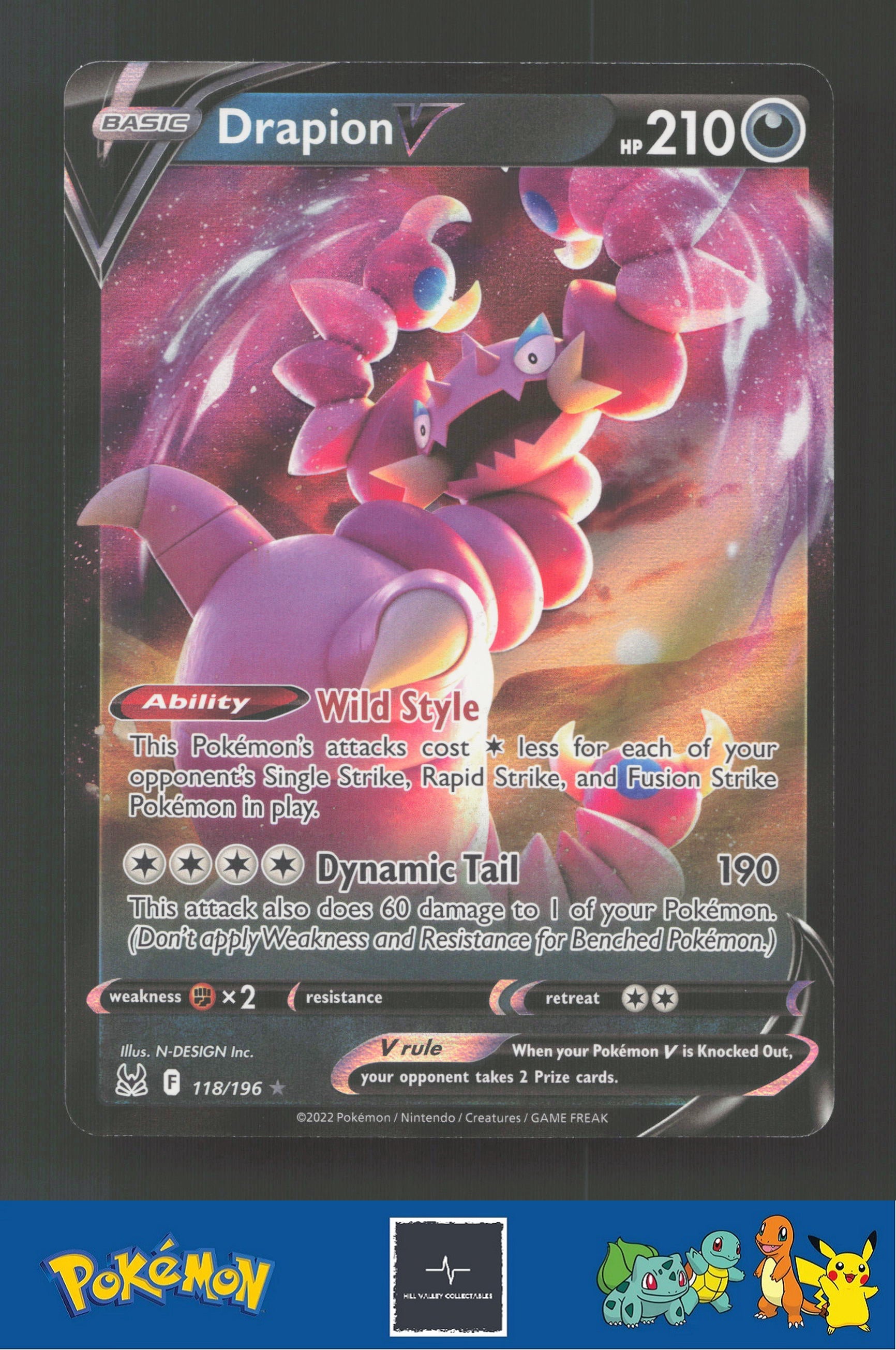 2022 Pokemon Lost Origin 118/196 Drapion V